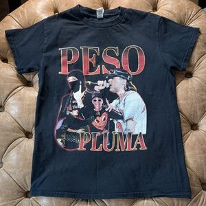 Peso Pluma Gildan Graphic Print Shirt Size Small Black Minor Flaws See Desc
